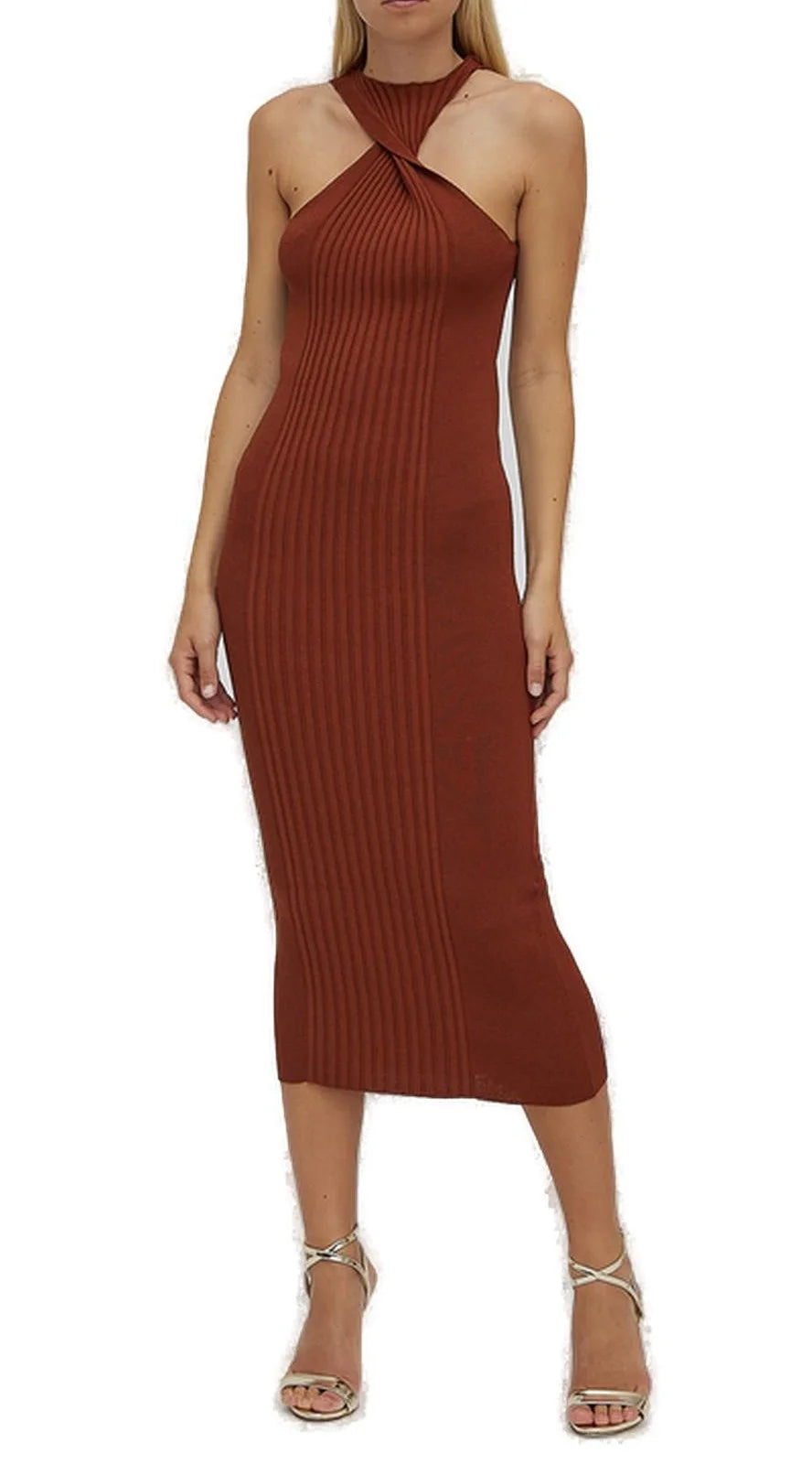Erika Cavallini Sleeveless Knitted Midi Dress